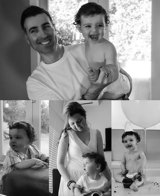 Editorial family photo collage
