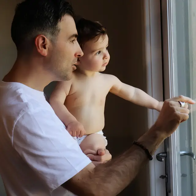 Parent and child sharing a quiet moment at home